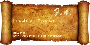 Fruchter Aranka névjegykártya